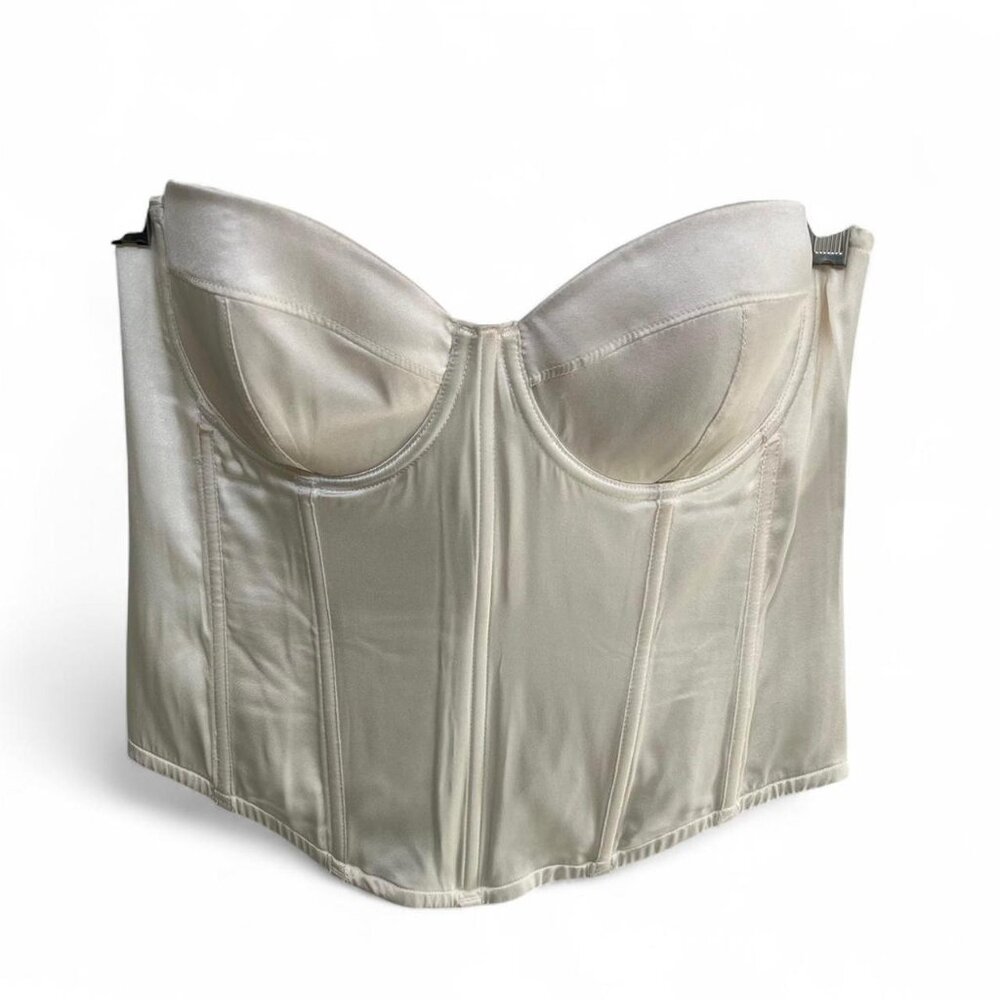 Fleur Du Mal hamptons bustier in Ivory size M.